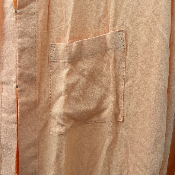 BALM WEARS slow fashion flowy top with 70s inspired scalloped trim; NWOT - Picture 7 of 8